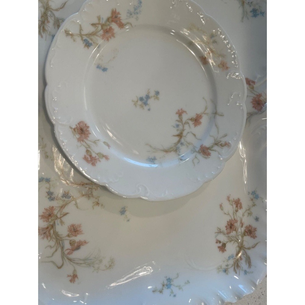 LIMOGES France St. Lazare Haviland FLORAL THISTLE Serving‎ Platter/Dessert Plat